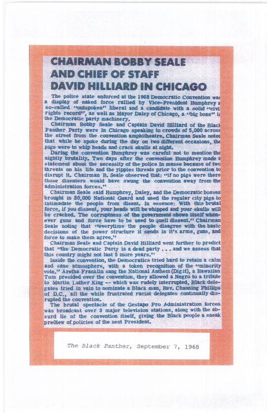 boss™ 1y  ? m%  il  . alon with the sb- Biack people & sneak  President  by Vice-]  3 m,“  o a7 o i 2 ui-.. SRR, el ot  m_m  well as’ ‘seale. n  M,,m ji f min m? 5  The police state entorced at the 1968 Democratic Conveation was  e oot s & s e Surd Tie of the convention itselt, giving the prediew of policies of the next President.  a display of naked force rallied 38 party. Boty were. e  1968  2, September  8 